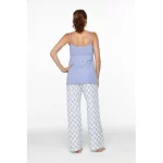 Pijama gravide pentru sarcina si alaptat din bumbac pima, cu maneca scurta, de culoare violet