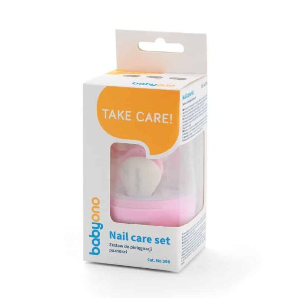 Baby nail care kit, pink, BabyOno