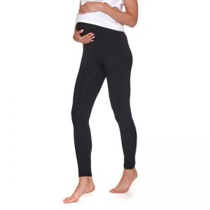 Maternity tights for pregnancy or even after, cotton, black, with batting over the tummy