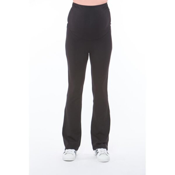 Pantaloni gravide pentru sarcina sau chiar si dupa, din bumbac, cu bata peste burtica, de culoare neagra