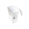Rinsing cup with teddy bear design, white and grey, Babyono