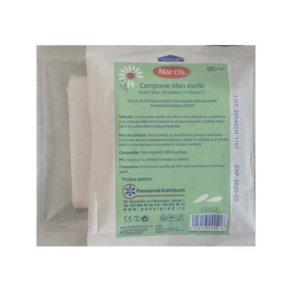 Sterile gauze cut pads, 50 pcs, Narcis