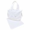 Mother and baby bag (maternity), white, quilted with teddy bear embroidery, Andy&Helen