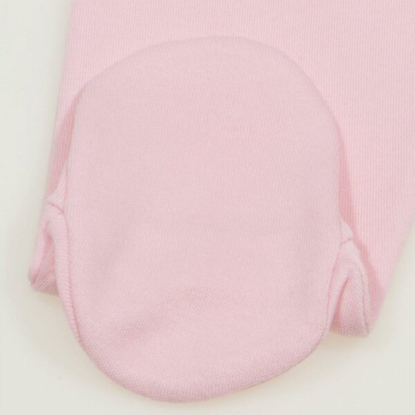 Pantaloni cu botosei pentru bebelusi sau nou nascuti din bumbac de culoare roz