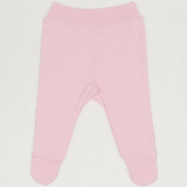 Pink cotton baby or newborn bootie pants