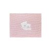 Baby blanket pink embroidery teddy bear 75x90cm Andy&Helen