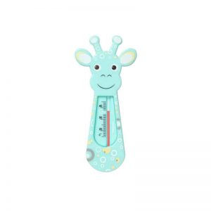 Termometru de baie, de culoare turcoaz deschis, in forma de girafa, BabyOno