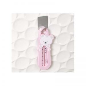 Baby bath thermometer in the shape of a teddy bear, pink, BabyOno